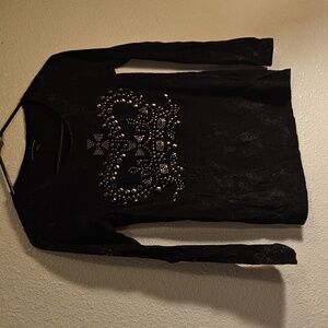 Rock & Republic studded ls shirt Sz XS